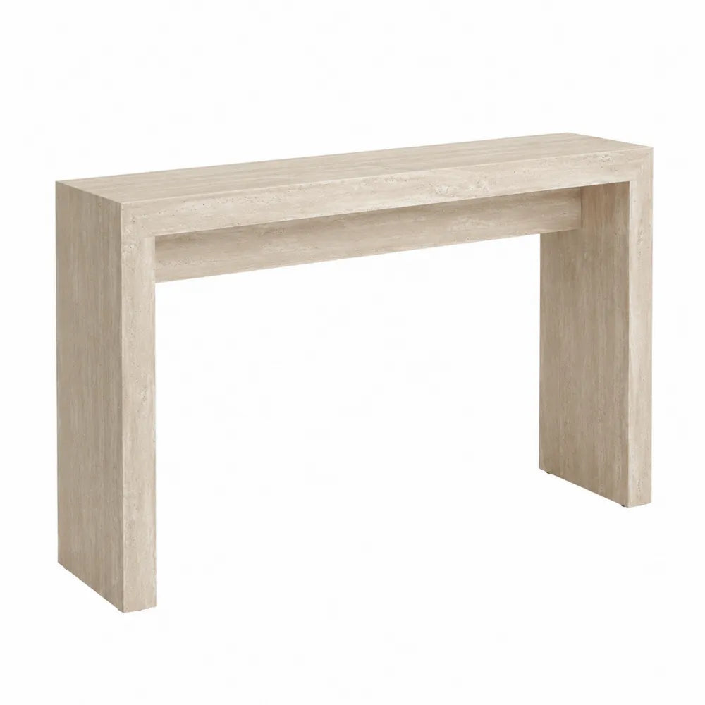 Mesa consola de aglomerado laminado color beige 120x30x75 cm