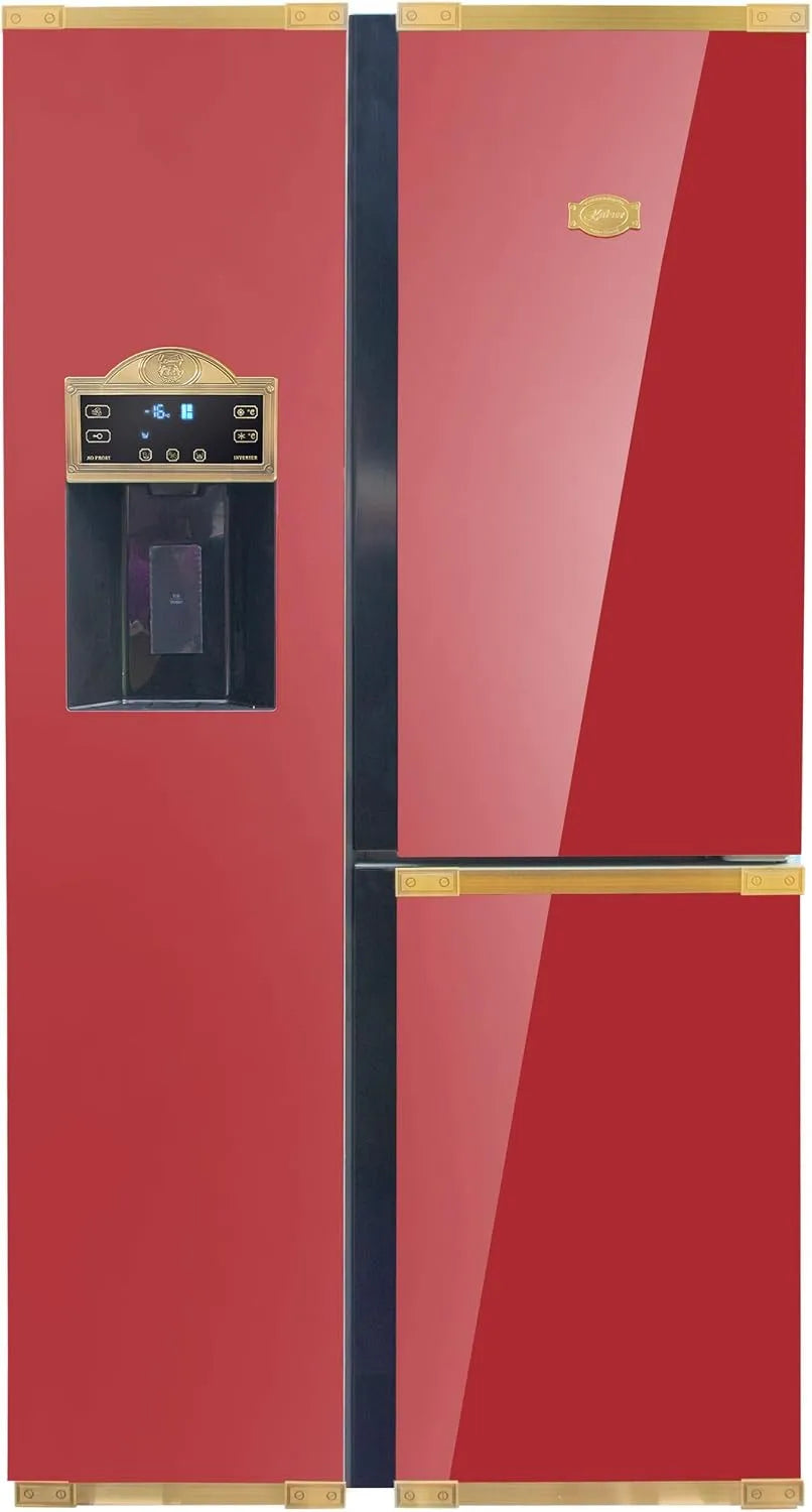 Kaiser, Køle-/fryseskabe, Side- by- Side Køleskab KS 90300 AD Bio • Art Deco Køleskabe - Fryser 538L •, Guld, 538L, 183 × 91, 1 × 69, 3 cm