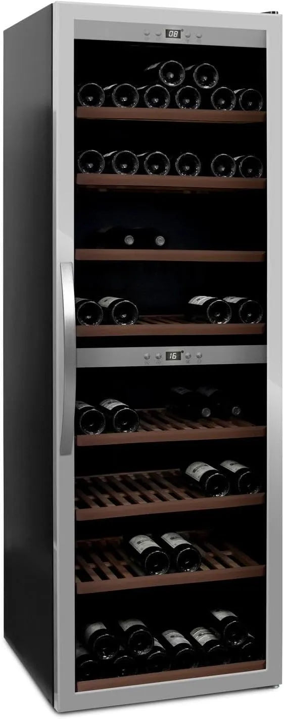 mQuvee, Vin- og champagnekølere, mQuvée Detached Wine Køleskab - WineExpert 180 Rustfrit, 2 temperaturzoner, Sort
