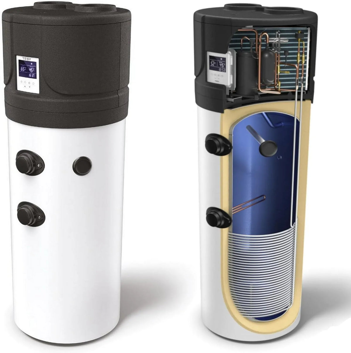 G2 Energy Systems, Opbevaringstank til varmt vand, Luft- vand varmepumpe til service vand 260Liter service vand varmepumpe /, Sort, 260L, 1500W