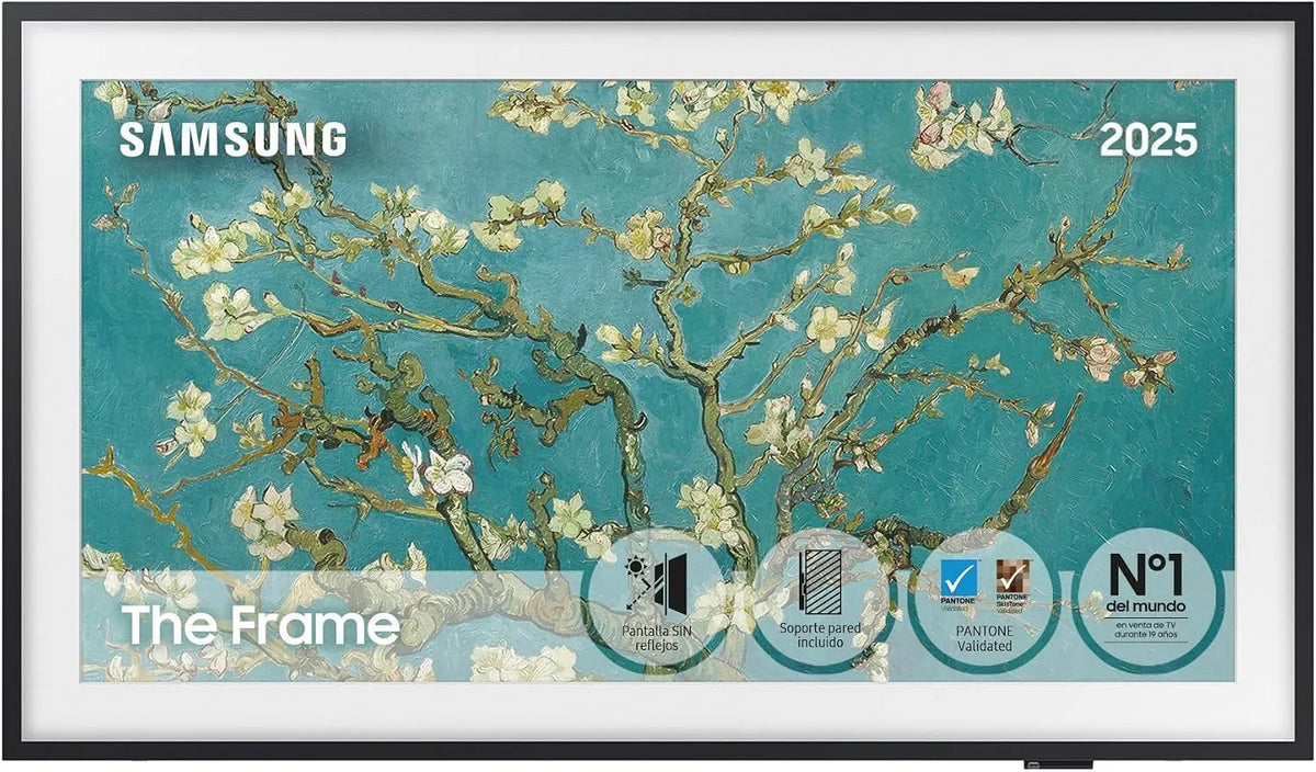 Samsung 32LS03, TV'er, Ramme 2023 Smart TV 32 inches, kunst galleri med mat skærm, swap ramme, Quantum, Sort, 32L, 32 inch, 2.100 v