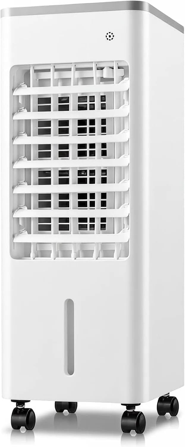 Tudegy 4-in-1-Raumk 6-Liters, Fordampningskølere, Ventilator med vandkøling, fordampningskøler med fjernbetjening & 2, Hvid, 3 v