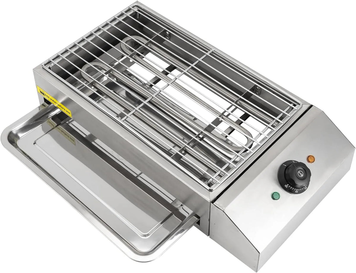 Dettchan, Miniovne, 13.5cm Sølv Elektrisk Grill Furnace, 220V Elektrisk Gastro Grill Braeter med, Sølv, 13.5cm, 220V, 2, 6 kW, 04 x 16