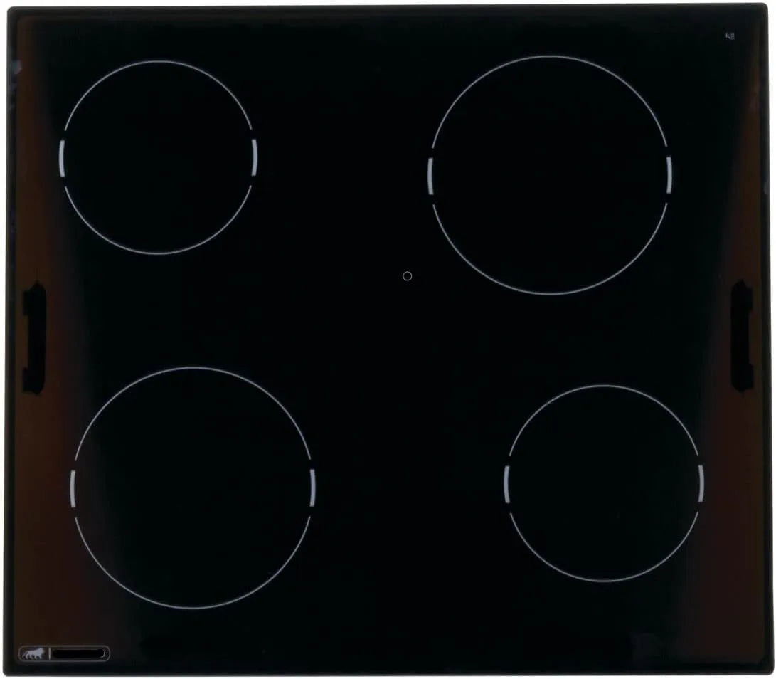 ensipart, Tilbehør til ovn- og komfurer, Glaskeramisk plade kompatibel med Electrolux 561582211 / 0 udskiftningsglas til, Sort, 590 mm, 520 mm