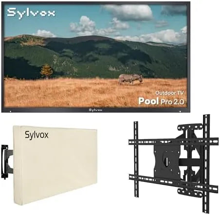 SYLVOX, TV'er, 55 tommer udendørs TV med vægmontering, Sort, 8 g, 4K, 60 Hz, 55 v