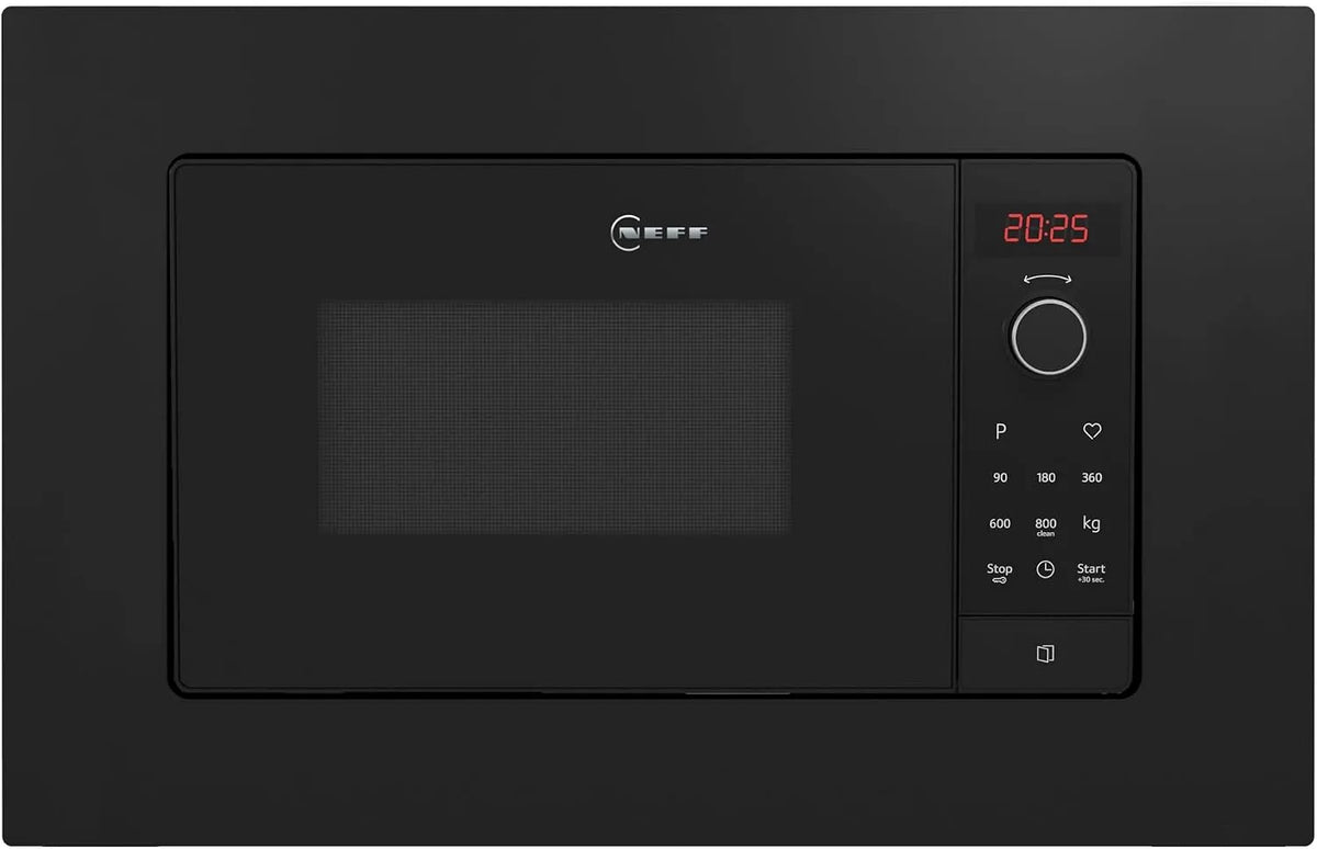 Neff HLAWG26S3, Mikrobølgeovne, N 50, build- in mikroovn uden grill, automatiske programmer, Easy Clean, Sort, 90 W, 800 W, 180 W, 360 W
