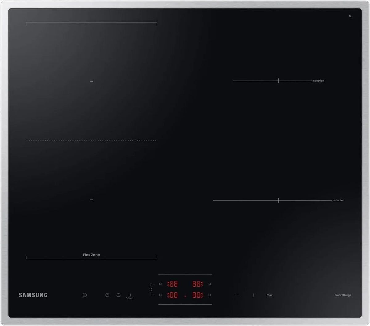 Samsung NZ64B5045HK/U1 NZ64B5045HK, Kogeplader, / U1 selvtilstrækkelig induktionshob, Sort, 60 cm, 210 x 380 mm, 3.7 kW, 210mm