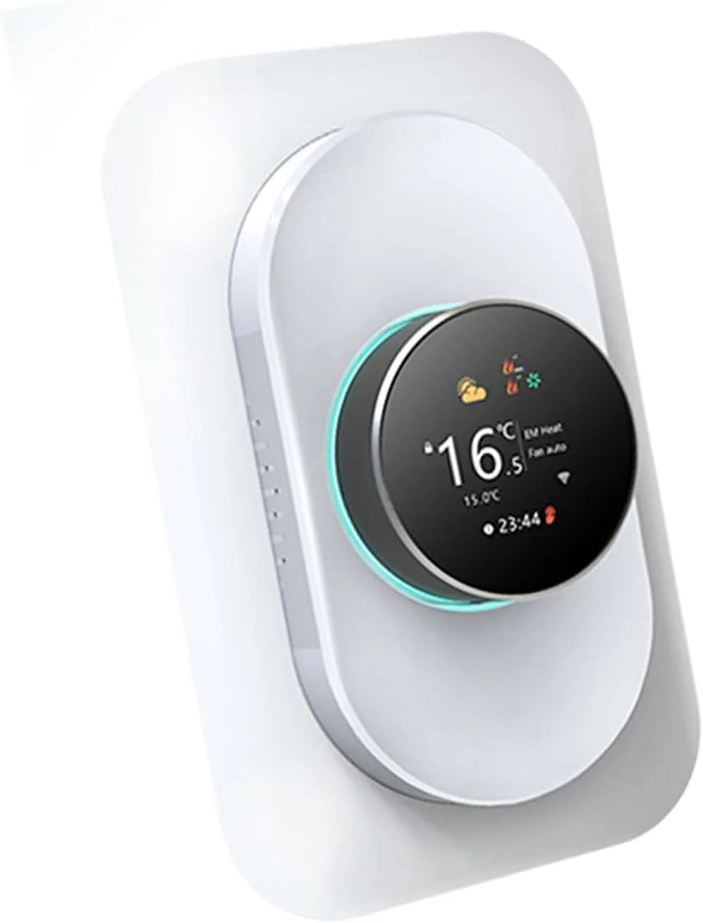 Jectse, Programmerbar, WiFi Smart Thermostat, Programmerbar Varmepumpe Controller - Touchscreen Voice, Sort