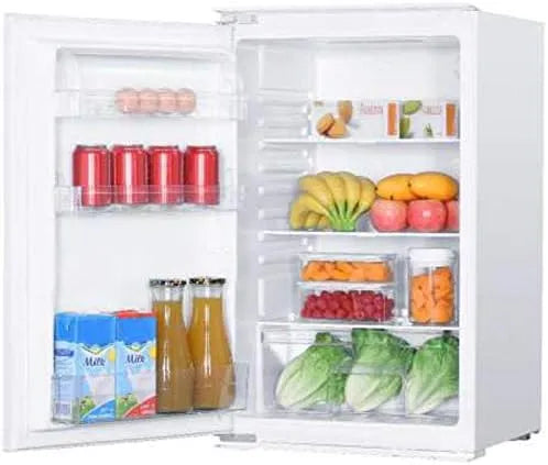 SCHOEPF KSE510A, Køleskabe, + - + Bygge- i køleskab 129 L - Stille 39 dB - Automatisk optøning - 88 x 54 x 54, Hvid, 129 L, 39 dB