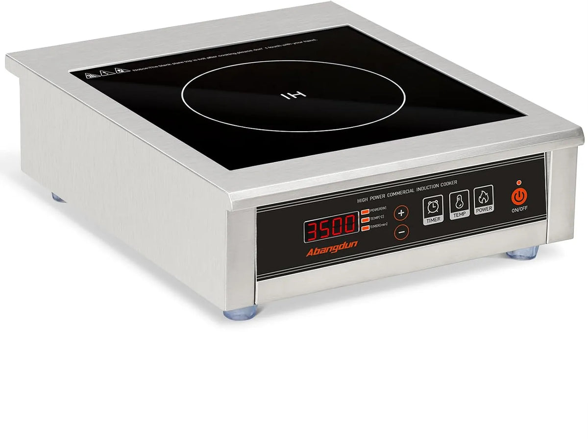 Abangdun 18h-Timer 190-275V, Kogeplader, Kommerciel induktionsphob 3500W - 190- 275V Kommerciel induktionsphob med 16, Sølv, 275V, 3500W