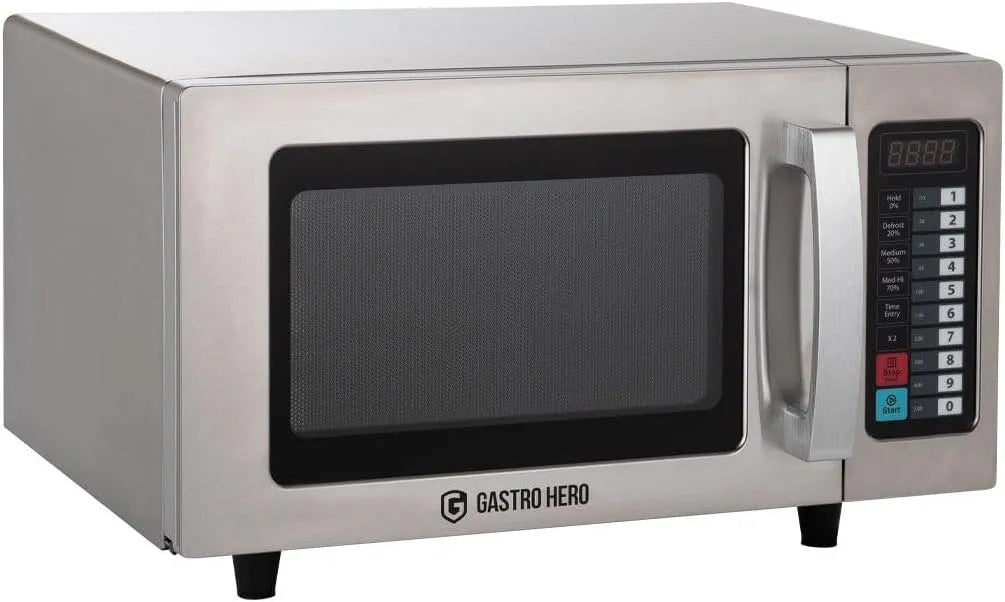 GastroHero MW-ECO1000, Mikrobølgeovne, mikroovn, 25L, gastronomi, rustfrit stål, Sølv, 1000 W