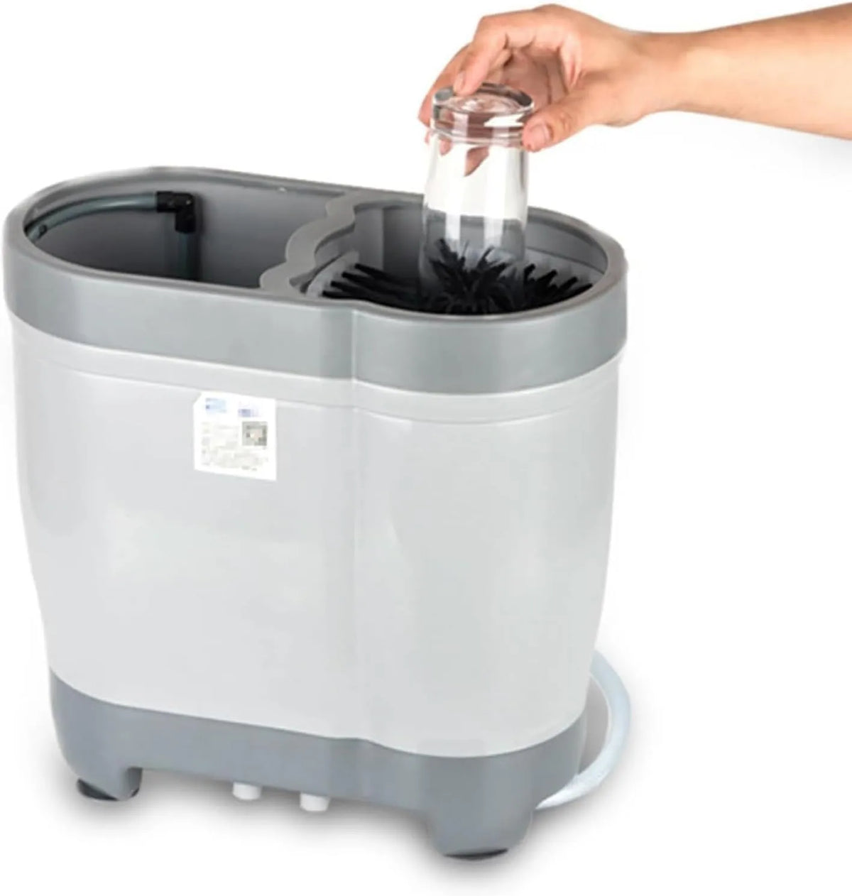 Generic, Glasopvaskemaskiner, Glaspresser i presseform, Automatisk glasvasker med ringformede og Cylindrisk, Hvid, 36 cm, 15 cm, 3 cm