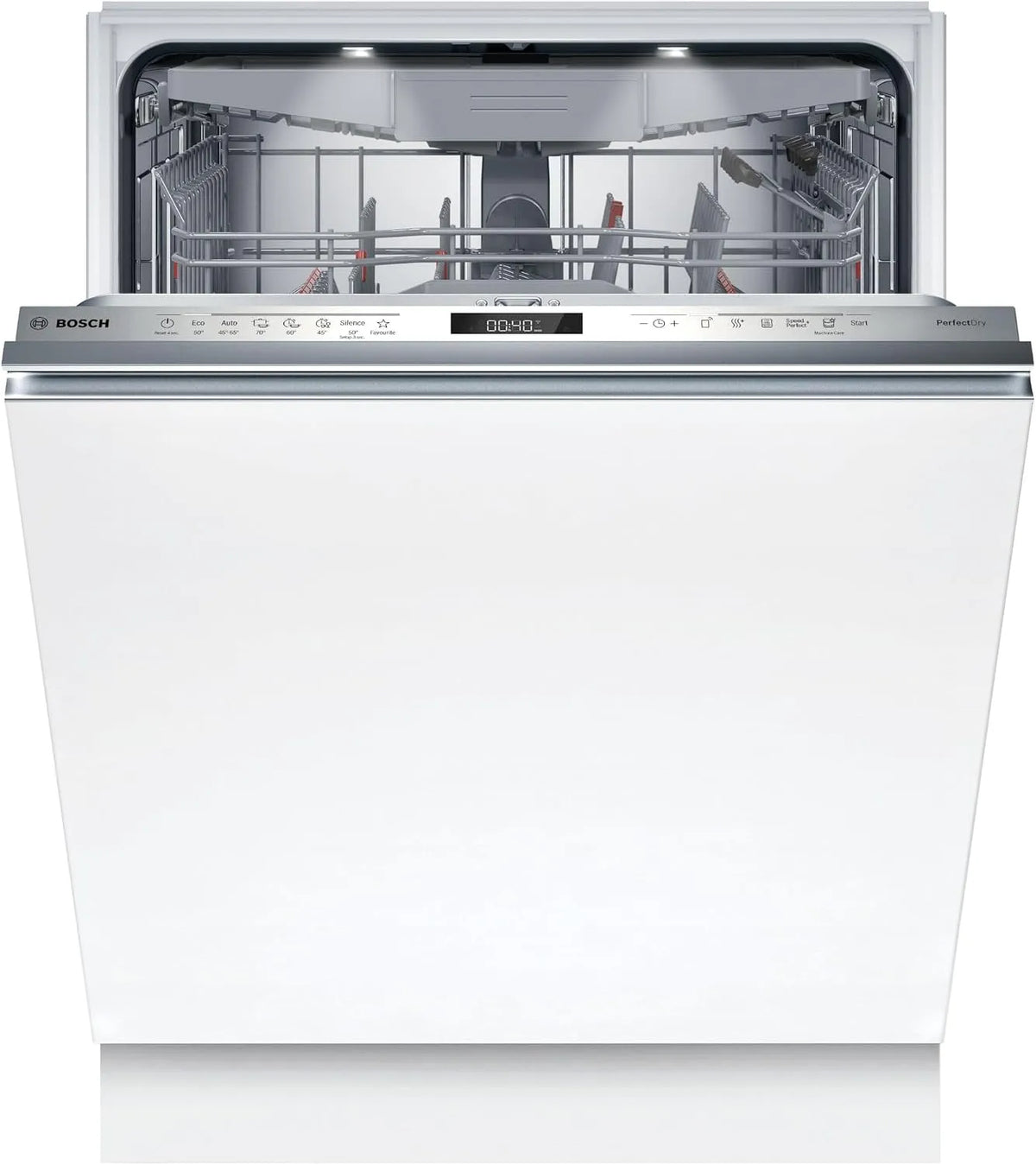 Bosch SBV6ZCX25E, Opvaskemaskiner, 60 cm, XXL opvaskemaskine Fuldt integreret 60 cm, Serie 6, Lavet i Tyskland, bestik, Sølv, 5 cm, 40 dB