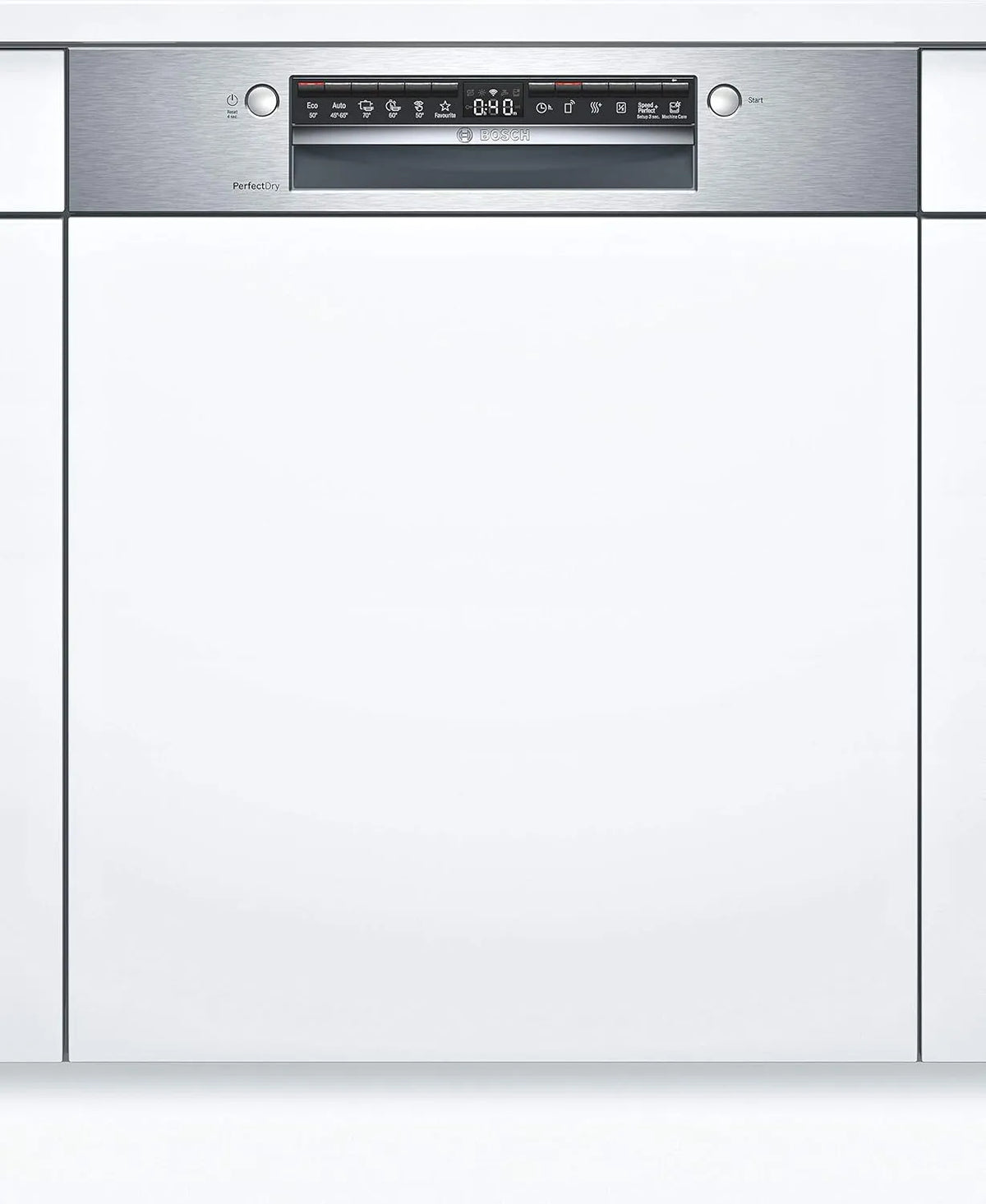 Bosch kWh/100 SMI6ZCS07E, Opvaskemaskiner, 60 cm, Serie 6 opvaskemaskiner Delvist integreret / C / 60 cm / rustfrit stål / 75 kWh /, Sølv