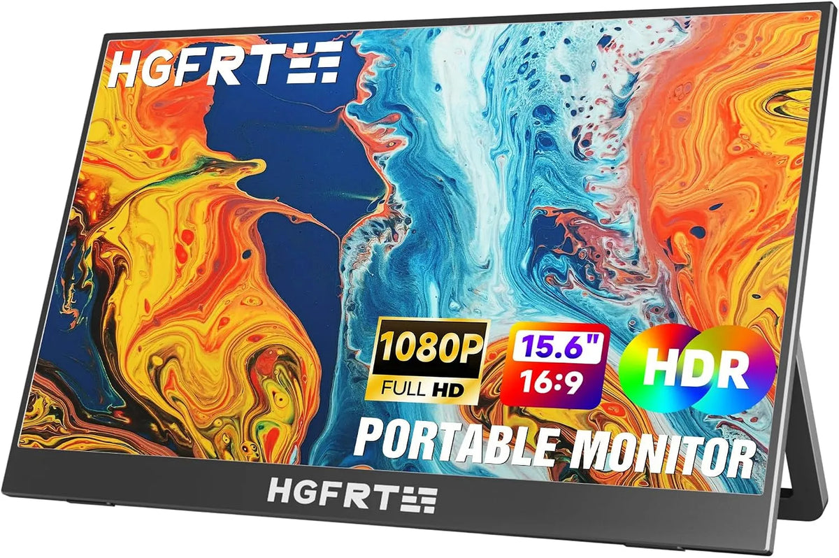 HGFRTEE, Skærme, Bærbar skærm 15, 6 inches, 1920x1080 FHD Bærbar skærm IPS Ultra-slim med, Sort, 15, 6 inch, 1920x1080, 1920 × 1080, 0, 74 kg