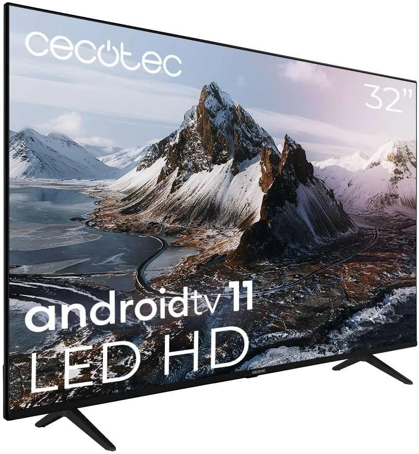 Cecotec a3-serien ALH30032s, TV'er, TV LED 32 'Smart TV LED. Fuld HD, Android 11, Frameless Design, MMC, Dolby, Sort, 32 ', 10W, 1 x 32