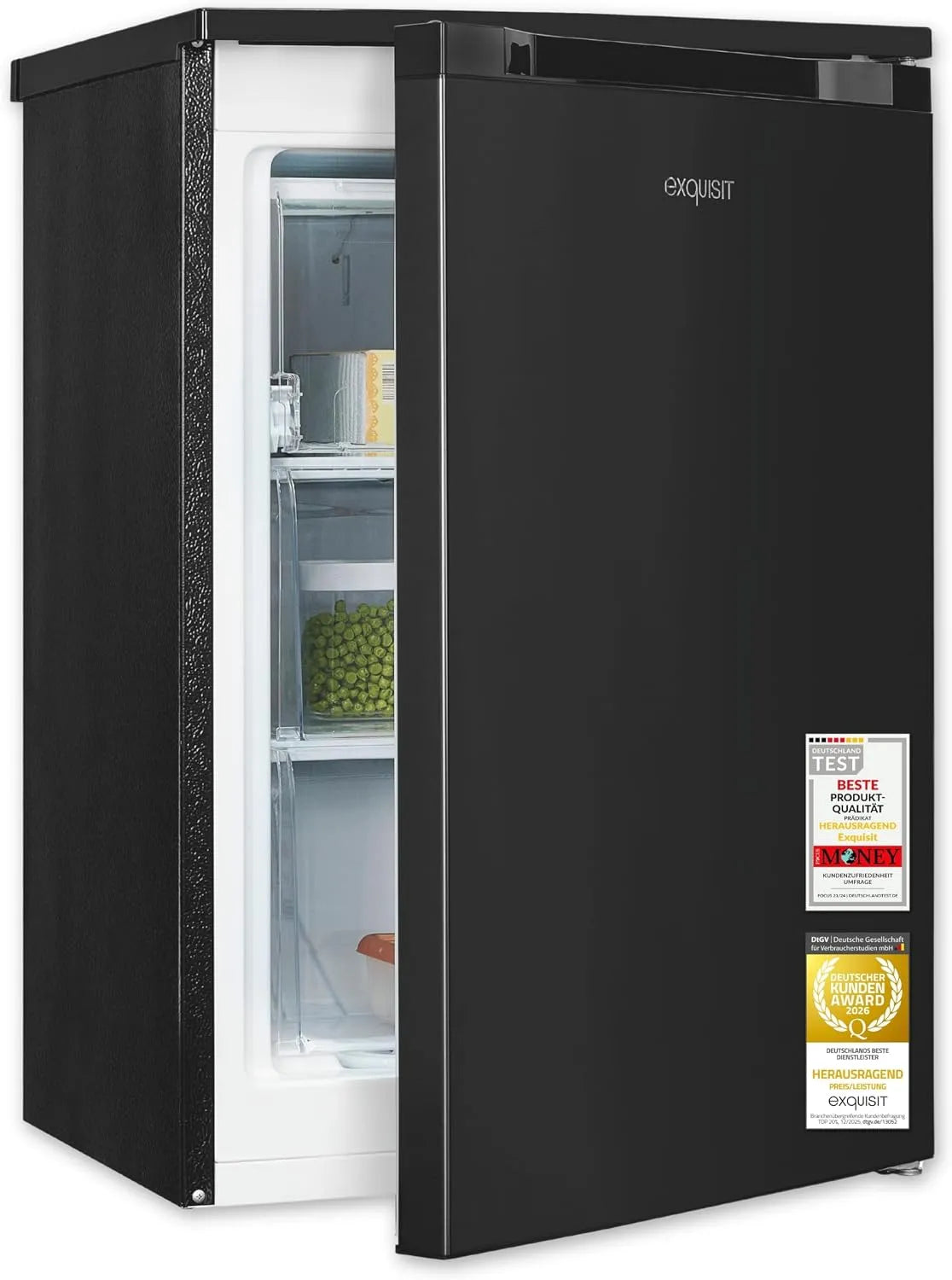 Exquisit GS581-051C GS581, Fryseskabe, Udsøgt - 051C Fryser - 85 l Fryser i hvid, 85 l, 4, 5 kg, 105 kW, 39 dB