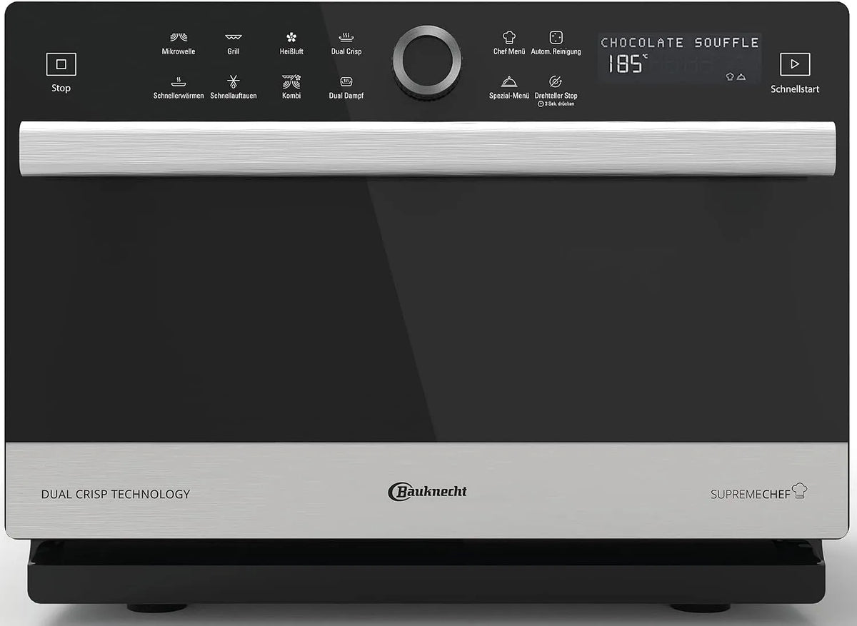 Bauknecht 1-Multifunktionsmikrowelle, Mikrobølgeovne med grill, / Supreme Chef MW 3391 SX / 5 i 1- multifunktionmikroovn / 1000 W / 33 L / varm