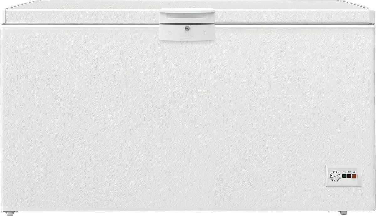 Beko HSM46740, Kummefrysere, fryser stor, 451 l brugbar volumen, 3 frysekurve, temperaturalarm, låsbar, Hvid, 451 l, 36 db, 0 x 155, 5 x 67