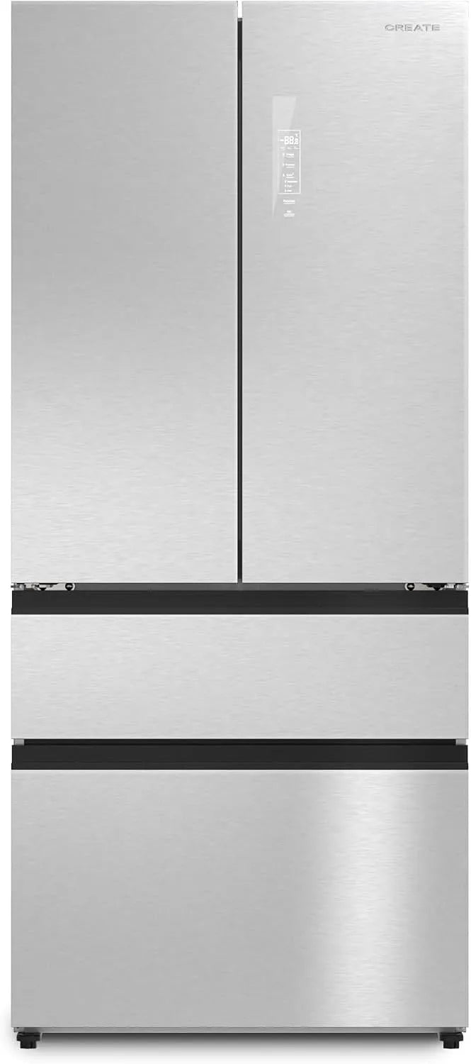 CREATE, Køle-/fryseskabe, / FRIDGE STUDIO FRANCH dør PRO 509 / FRENCH- dør- stil køleskab 509L rustfrit, Sølv, 509L, 3 x 63, 5 x 191, 2cm