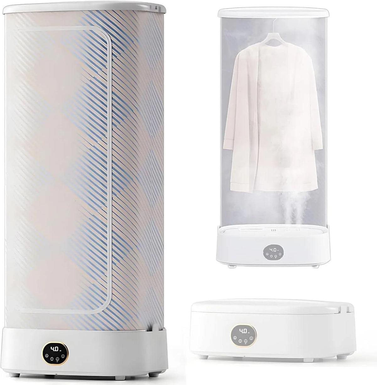 SHENGSHIYU, Dampstrygningsstationer, Automatisk strygning og foldning maskine, 1000W strygning maskine, Timer, Grå, 1000W, 20 cm, 800 W