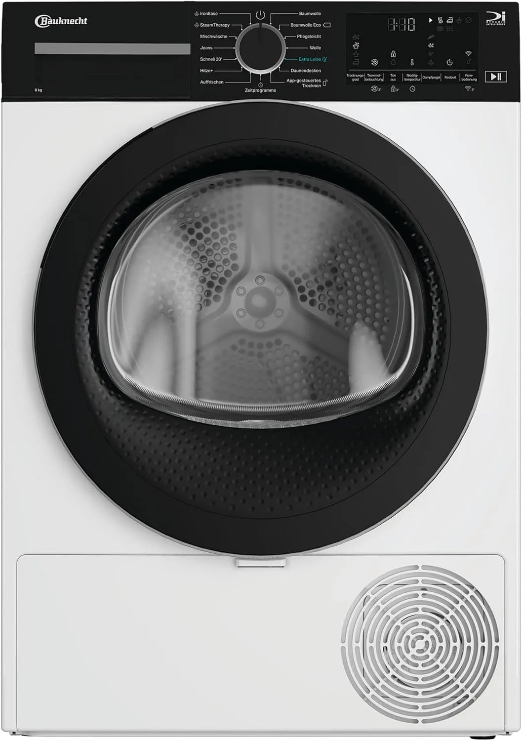 Bauknecht, Varmepumpetørretumblere, BD 8C WBS Heat Pump Drier / 8 kg / Præcision Dry - Intelligent tørring / Inverter, Sort, 8 kg, 110 l, 96 kW