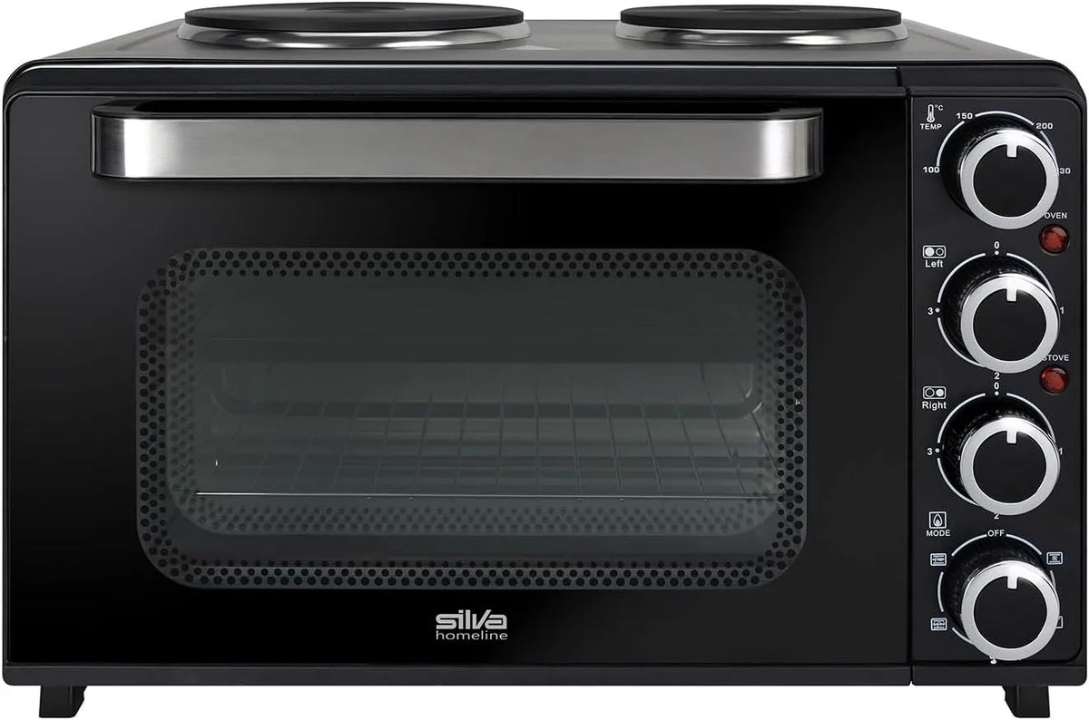 Silva Schneider, Miniovne, Lille køkken KK 3200 med recirkuleret luft, Sort, 3200 w, 30 l, 1600 w, 15, 5 cm
