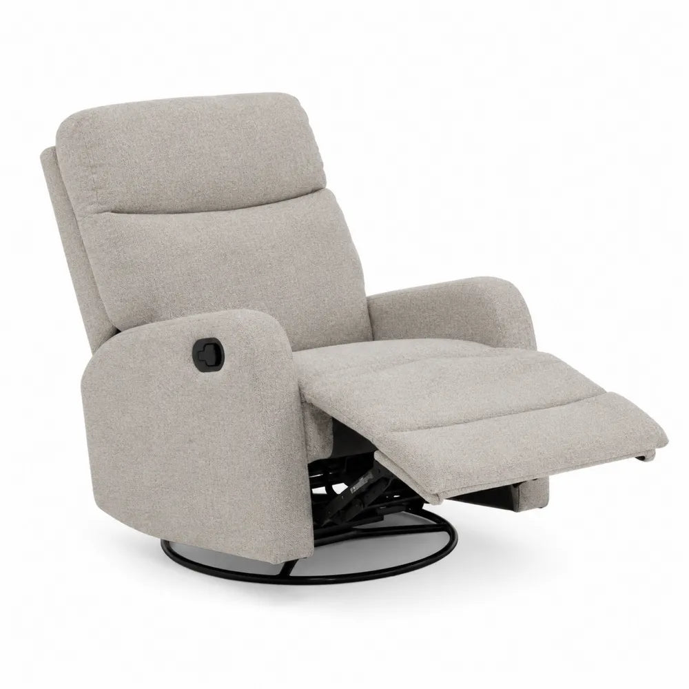 Silla Reclinable Giratoria de Tela Beige