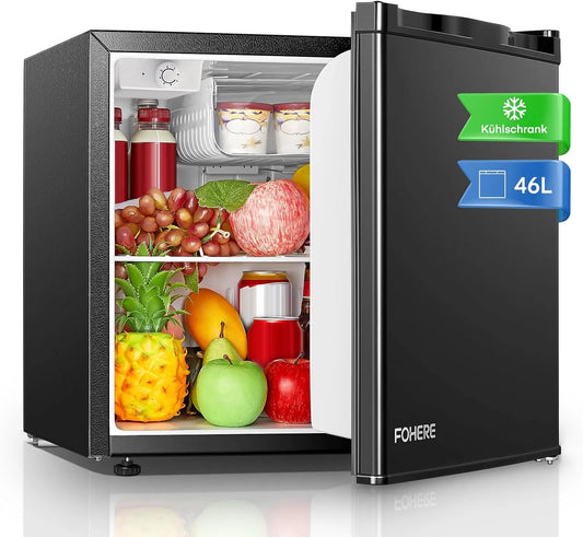 FOHERE, Minikøleskabe, køleskab med fryser, Hvid, 90 l, 81, 5 l, 8, 0, 23 kW