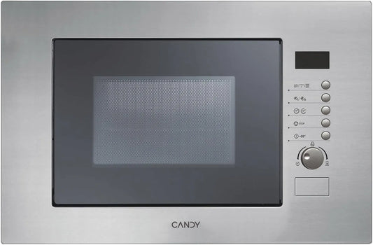 CANDY MIC20GDFX 34.3x59, Mikrobølgeovne med grill, Bygning i mikroovn med kvarts gitter, 20 liter, 800 W, 8 effektniveauer, optøning, Sølv, 20G