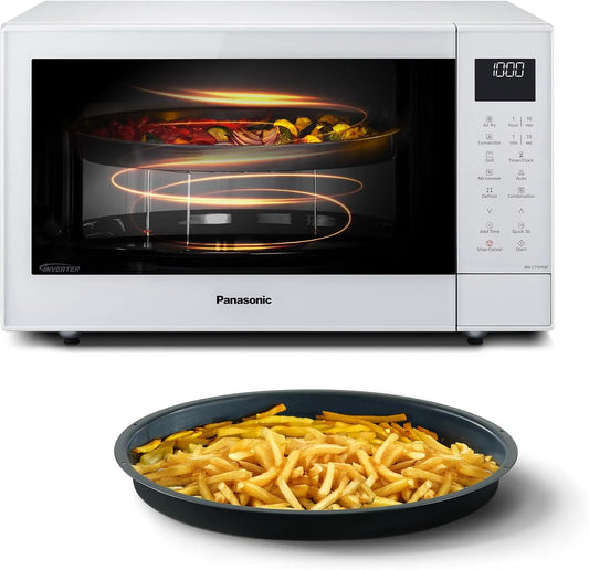 Panasonic 4-in-1 NN-CT55RWEPG, Mikrobølgeovn med varm luft, NN- CT55RWEPG 27L 4- in-1 Combi Mikrobølgeovn med Airfrier funktion, 1000W, Hvid, 27L