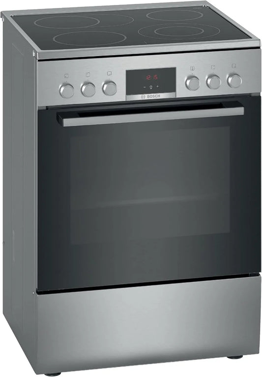 Bosch HKR39C250, Komfurer, serie 4 elektrisk komfur, 60 cm bred, EcoClean Direct rengøringshjælp, 3D varm, Sort, 60 cm, 85 x 60 x 60