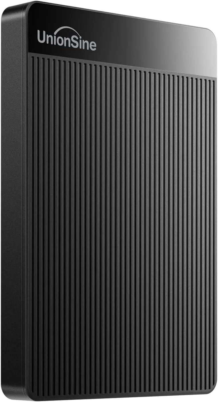 UnionSine, Eksternt harddiske, ekstern harddisk 1TB ultratynd bærbar 2, 5 tommer USB 3.0, SATA, Sort, 10 G, 2.0 l