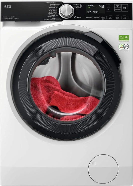 AEG 1400U LR9WW80400, Vaskemaskiner, /min WiFi vaskemaskine 10kg, Serie 9000 AbsoluteCare- SoftWater, Hvid, 1400U/min, 10kg, 9W, 6W