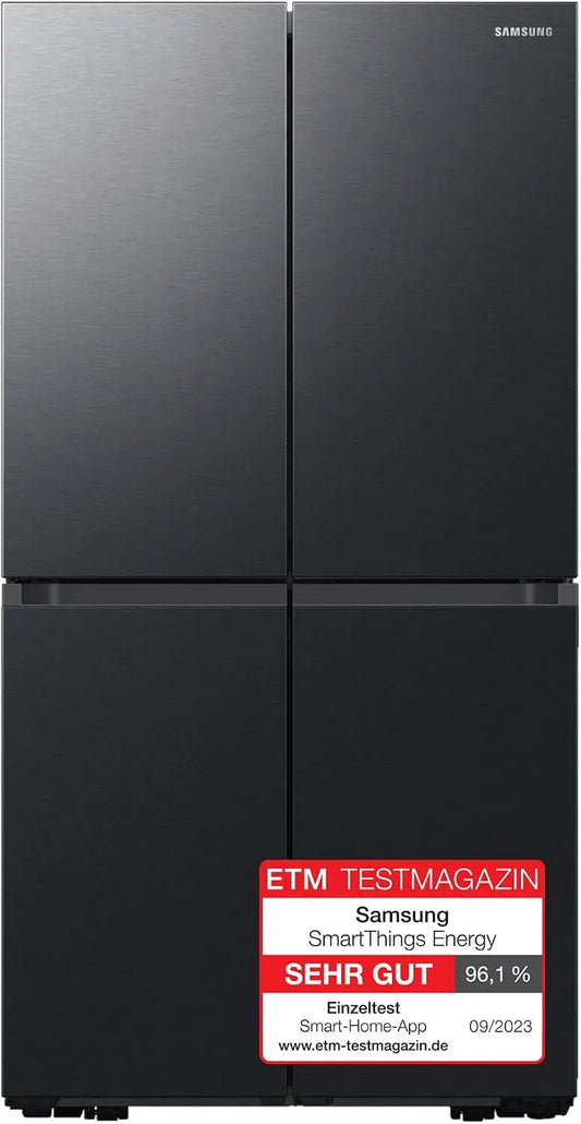 Samsung RF59C701EB1/EG RF59C701EB1, Køle-/fryseskabe, Fransk Dørkøleskab med fryser, 178 cm, 649 l, AI Energy Mode (SmartThings), Auto, Sort