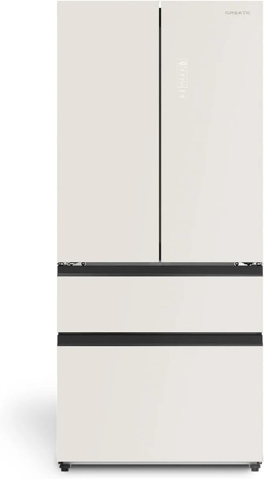 CREATE, Køle-/fryseskabe, / FRIDGE STUDIO FRANCH dør PRO 509 / French-dør- style køleskab 509L creme hvid, 509L, 3 x 63, 5 x 191, 2cm
