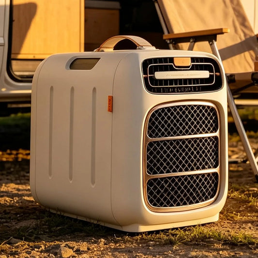 URJWAN, Mobile klimaanlæg, Mobil split klimaanlæg - Vandløs rumkøler Uden vinduer, 3 trin, Hurtig køling &, Hvid, 420 W, 800 W, 11 kg, 42 dB