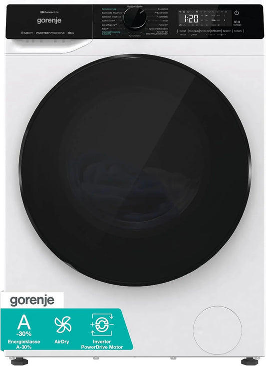 Gorenje A-30 WD2PA854ADW, Vaskemaskiner, DE Wash Drier, Connect Life, 16 programmer, 8kg vask, 5kg tør, 54 liter, 1400, Hvid, 30 G, 8kg, 5kg
