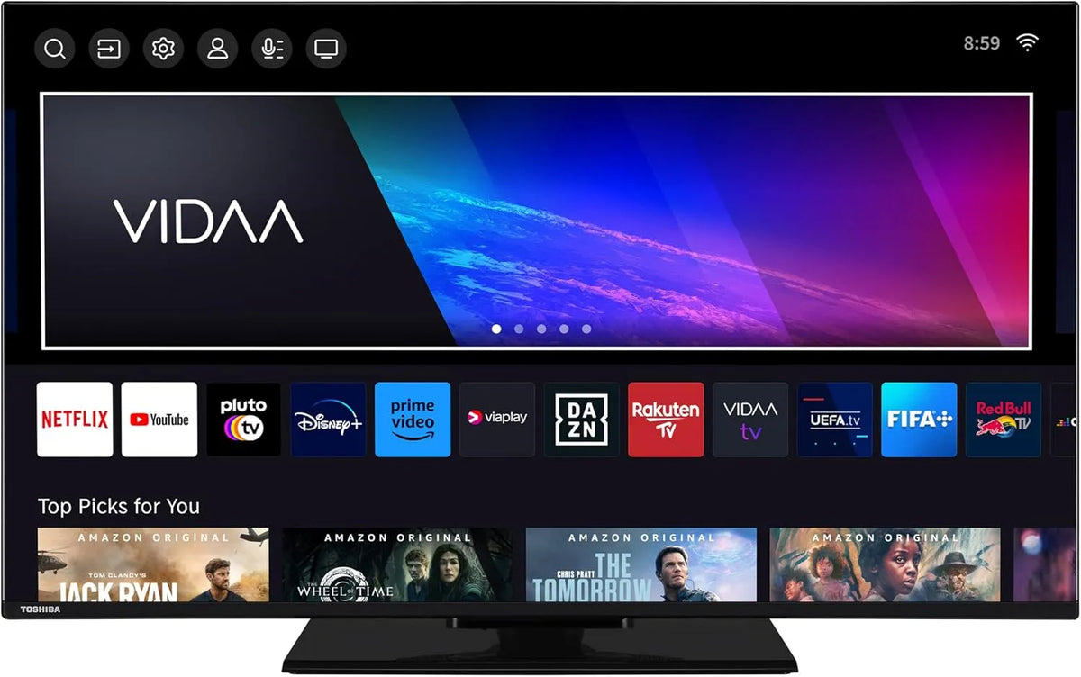 TOSHIBA 43UV3463DAW, TV'er, TV 43 tommer VIDAA Smart TV med 4K UHD opløsning, Sort, 4K, 108 cm