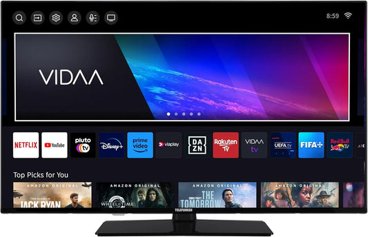 TELEFUNKEN XU43VP750M, TV'er, TV 43 tommer VIDAA Smart TV med 4K UHD opløsning, Sort, 43V, 4K, 108 cm, 43 inch
