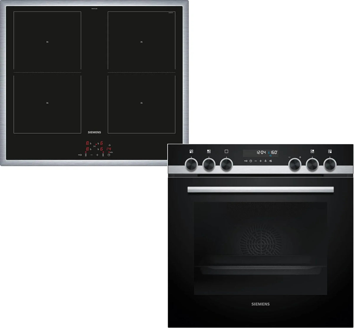 Siemens iQ500 PQ521DA3ZM, Komfursæt, sæt med induktionsspole 60 x 60 cm, Sort, 60 x 60 cm, 578G, 595 x 594 x 548 mm, 604 x 560 x 550 mm