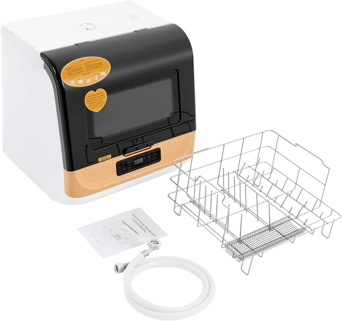 NotomaOOV, Opvaskemaskiner, Mini opvaskemaskine 800W bærbar bordopvaskemaskine, Hvid, 800W, 220V, 50 Hz, 44, 8 cm