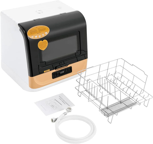 NotomaOOV, Opvaskemaskiner, Mini opvaskemaskine 800W bærbar bordopvaskemaskine, Hvid, 800W, 220V, 50 Hz, 44, 8 cm
