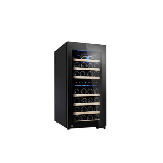 GGM Gastro, System Gastronomi Udstyr & Tilbehør, Vin Køleskab 100 L, 2 zoner, 33 flasker, 39, 5x58x84 cm, Sort, 100 L, 395 mm