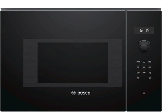 Bosch BFL524MB0, Solo-mikrobølgeovne, 5cm serie 6 build- in mikroovn, 38 x 60 cm, 800 W, drejelig 25, 5 cm, dørstop til, Sort