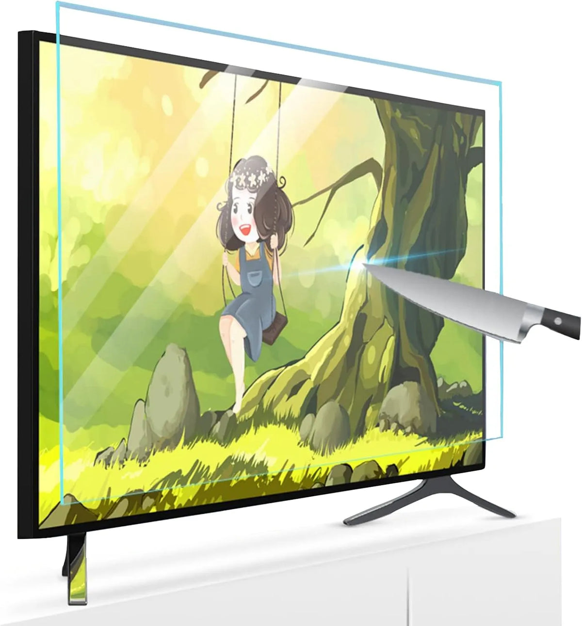KELUNIS 82tommer, Skærmbeskyttelse til TV, 1831x1049mm 82inch Anti- blå lys skærm beskyttelse til 75- 85 tommer tv-filtre, Sort, 1831x1049mm