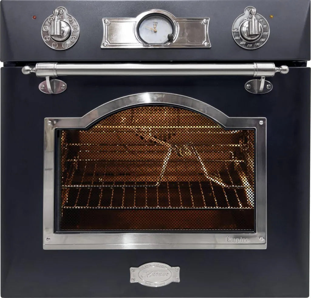 Kaiser 1-fach-Teleskopauszug 1fold, Komfurer, Bygning - i Bagning Oven EH 6355 Em Sil med teleskopudvidelse, Retro Electric, Sort, 60 cm, 67L