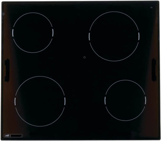 ensipart, Tilbehør til ovn- og komfurer, Glaskeramisk plade kompatibel med Electrolux 561582211 / 0 udskiftningsglas til, Sort, 590 mm, 520 mm