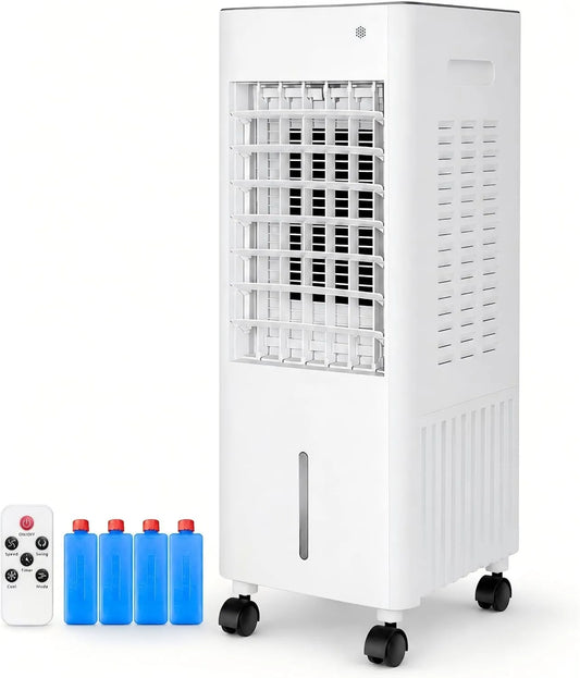 YCKJXSMA 4-in-1, Fordampningskølere, Mobile klimaanlæg uden slange, (Hvid, 12L), 52 dB
