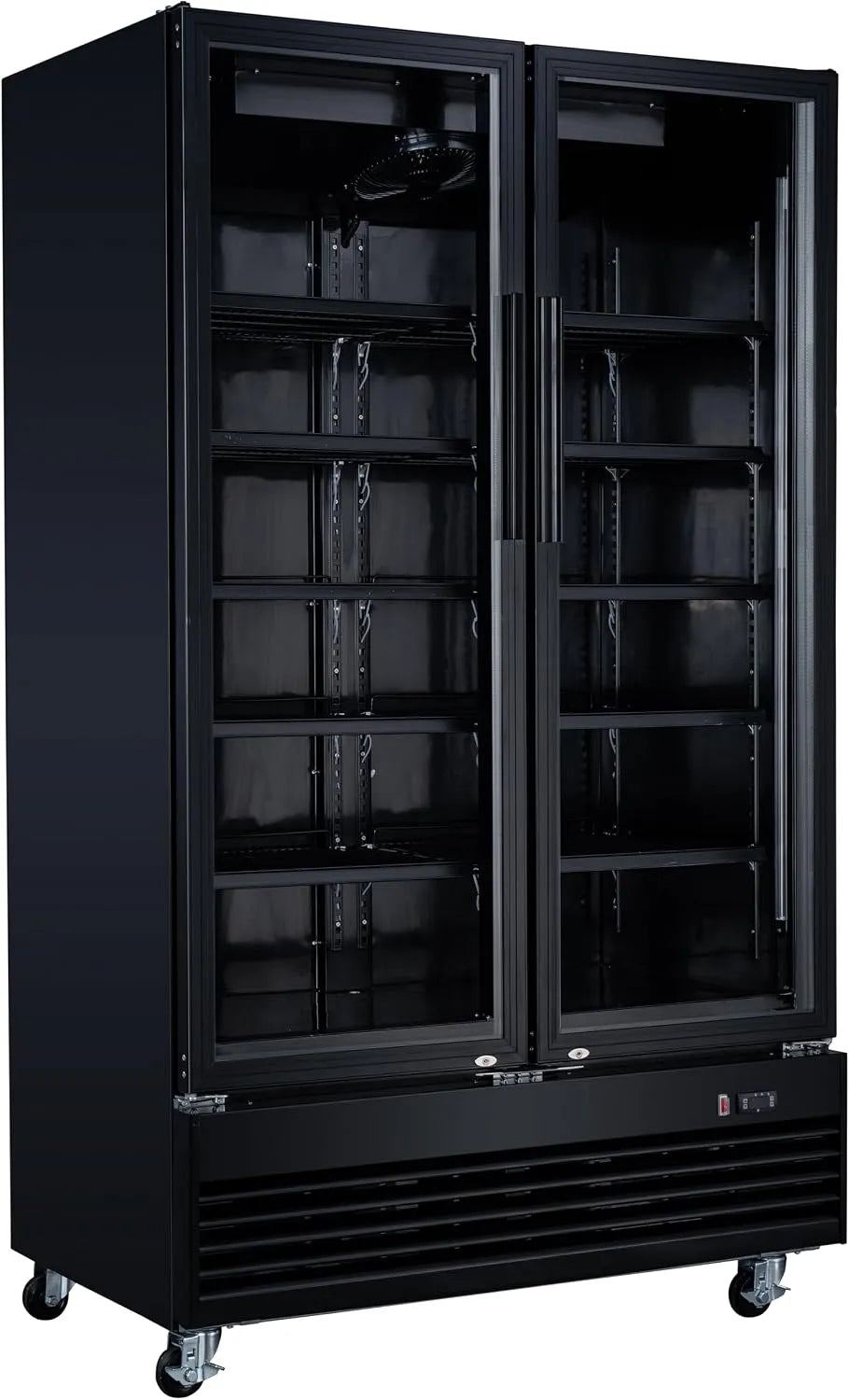 METRO Professional GSC2100, Drikkevarekøleskabe, METRO Professionel køleskab med dobbeltdrikkekøler, stål / glas, 120 x 72, 5 x, Hvid / sort
